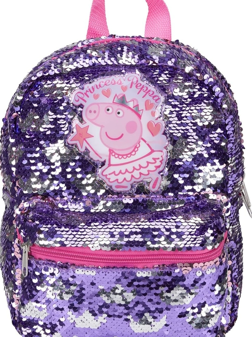 Peppa Pig Mini Backpack for Girls 10" Flip Sequins Adjustable Straps